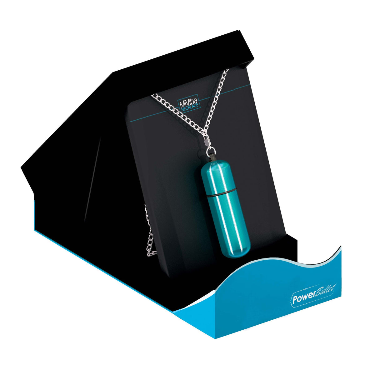 Power Bullet MiVibe Bullet Vibrator Necklace - Teal Power Bullet MiVibe Bullet Vibrator Necklace - Teal