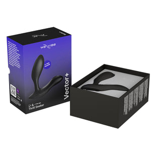 We-Vibe Vector+ - Vibrating Prostate Massager – Charcoal Black