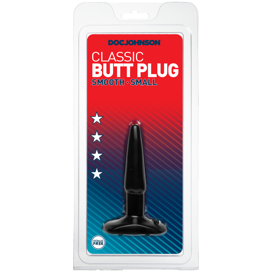 Classic Smooth Butt Plugs - Small, Black