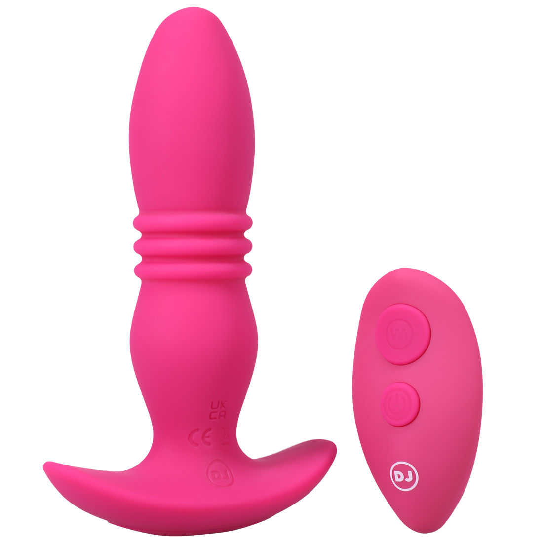 RISE Rechargeable Silicone Anal Plug with Remote - Pink