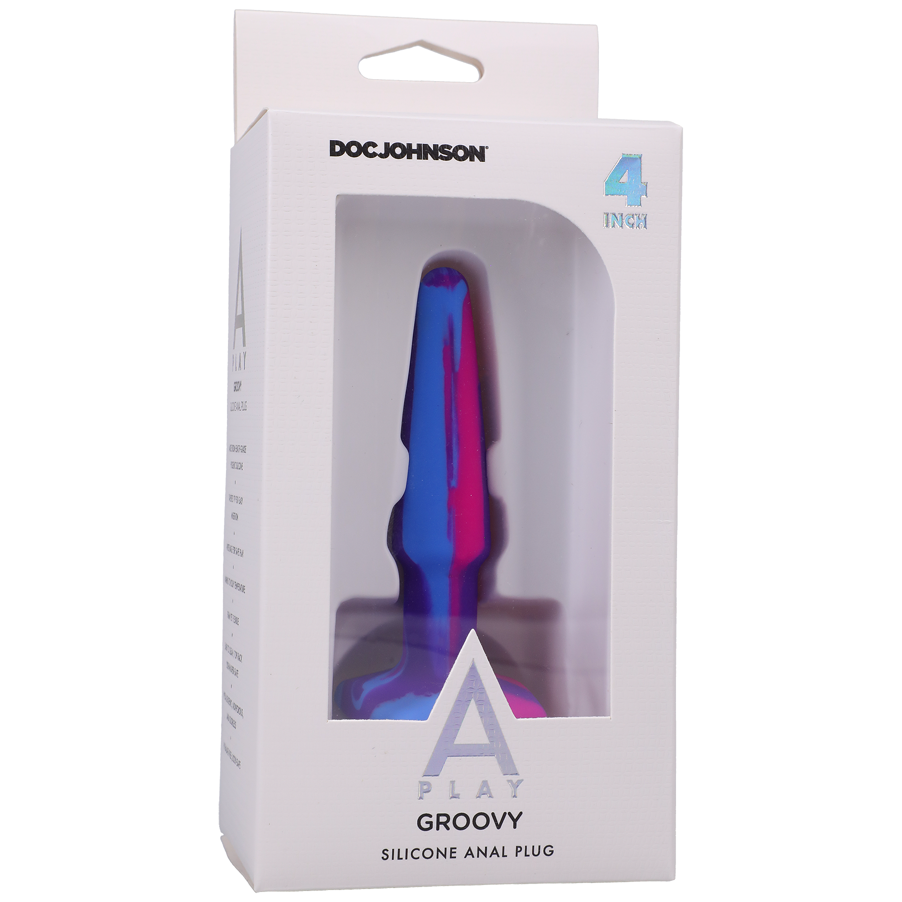 Silicone Anal Plug - 4 inch, Berry