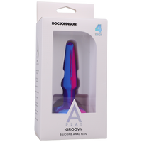 Silicone Anal Plug - 4 inch, Berry