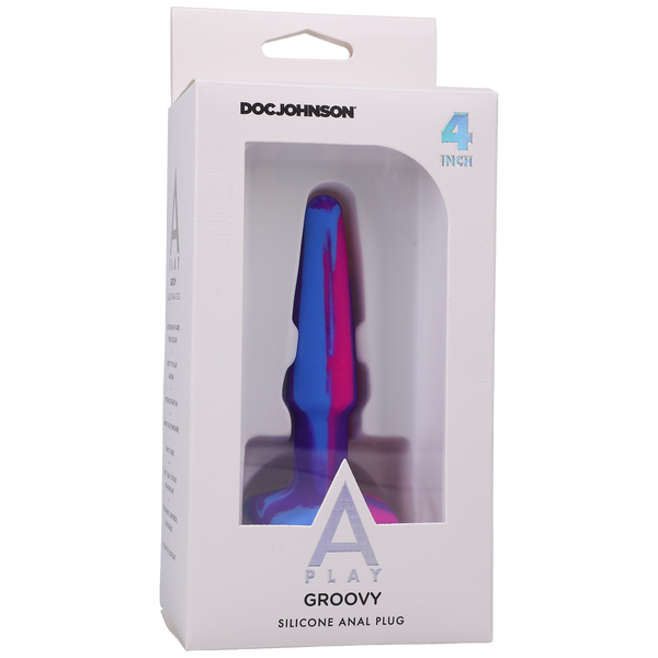 Silicone Anal Plug - 4 inch, Berry