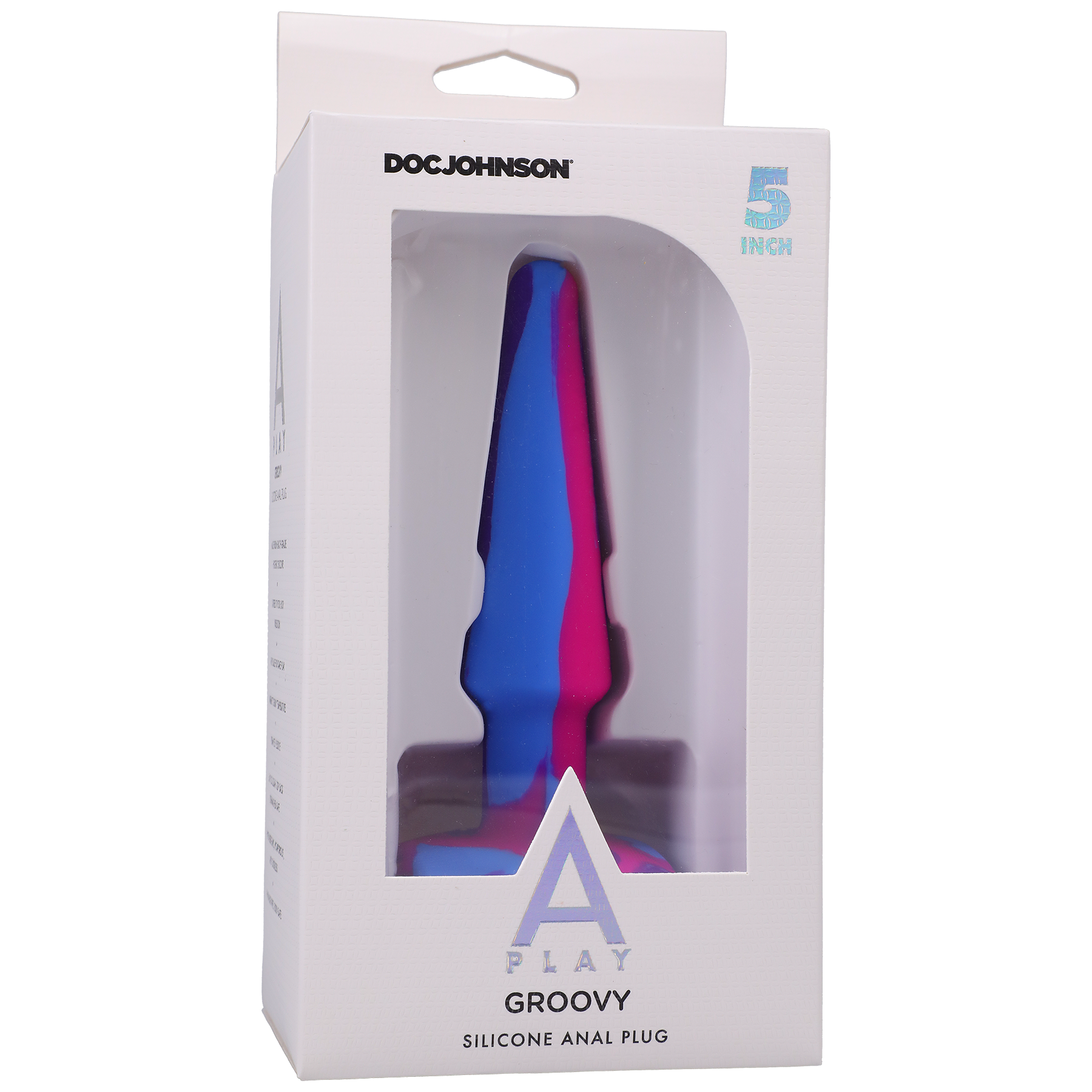 Silicone Anal Plug - 5 inch, Berry