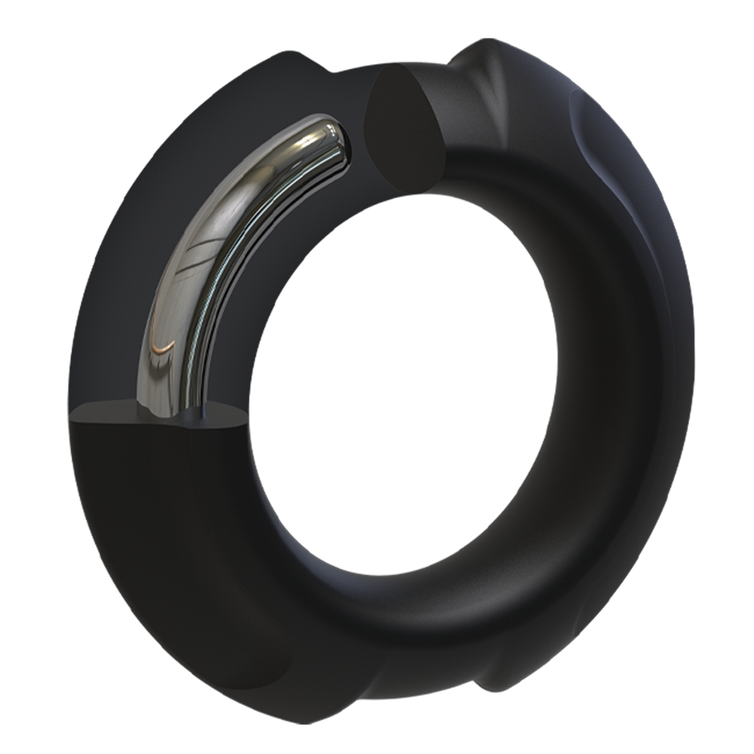 OptiMALE FlexiSteel Silicone C-Ring - 35mm, Black