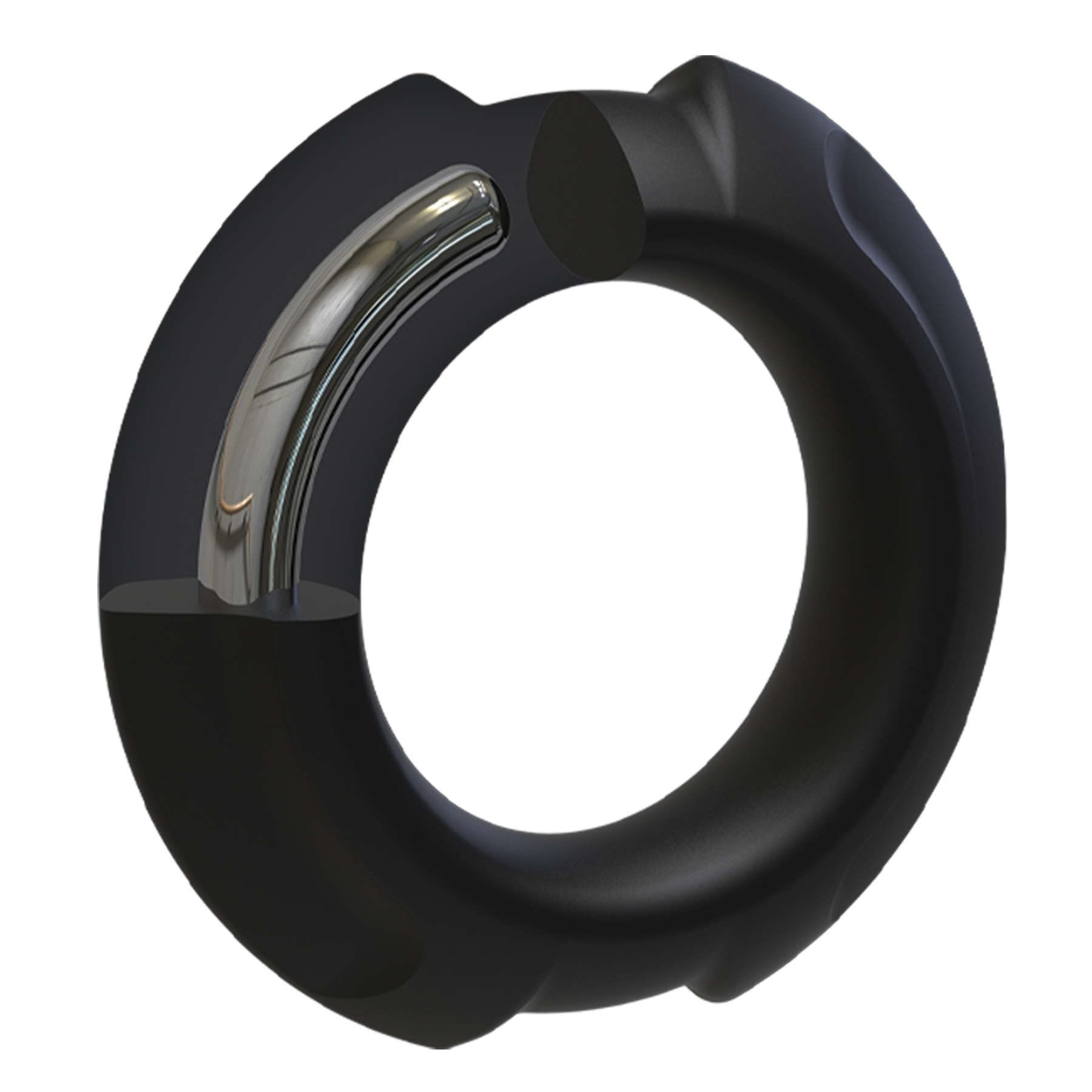 OptiMALE FlexiSteel Silicone C-Ring - 35mm, Black