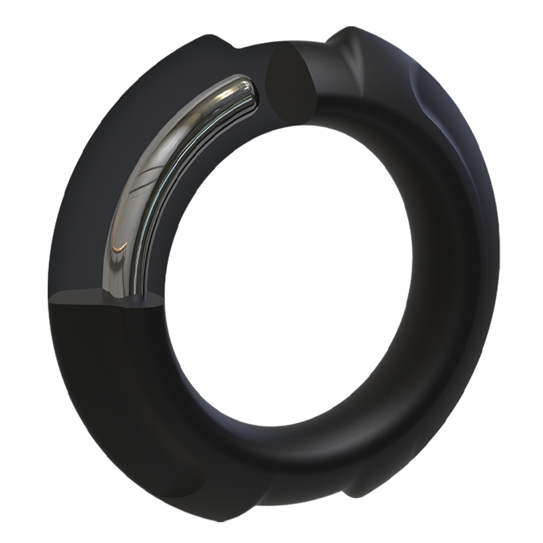 OptiMALE FlexiSteel Silicone C-Ring - 43mm, Black