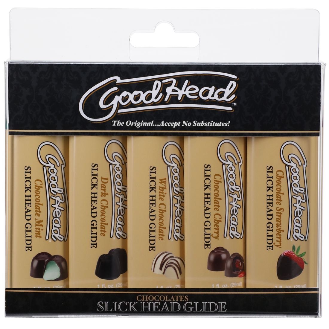 GoodHead Slick Head Glide Chocolates - 5 Pack, 1 fl. oz.