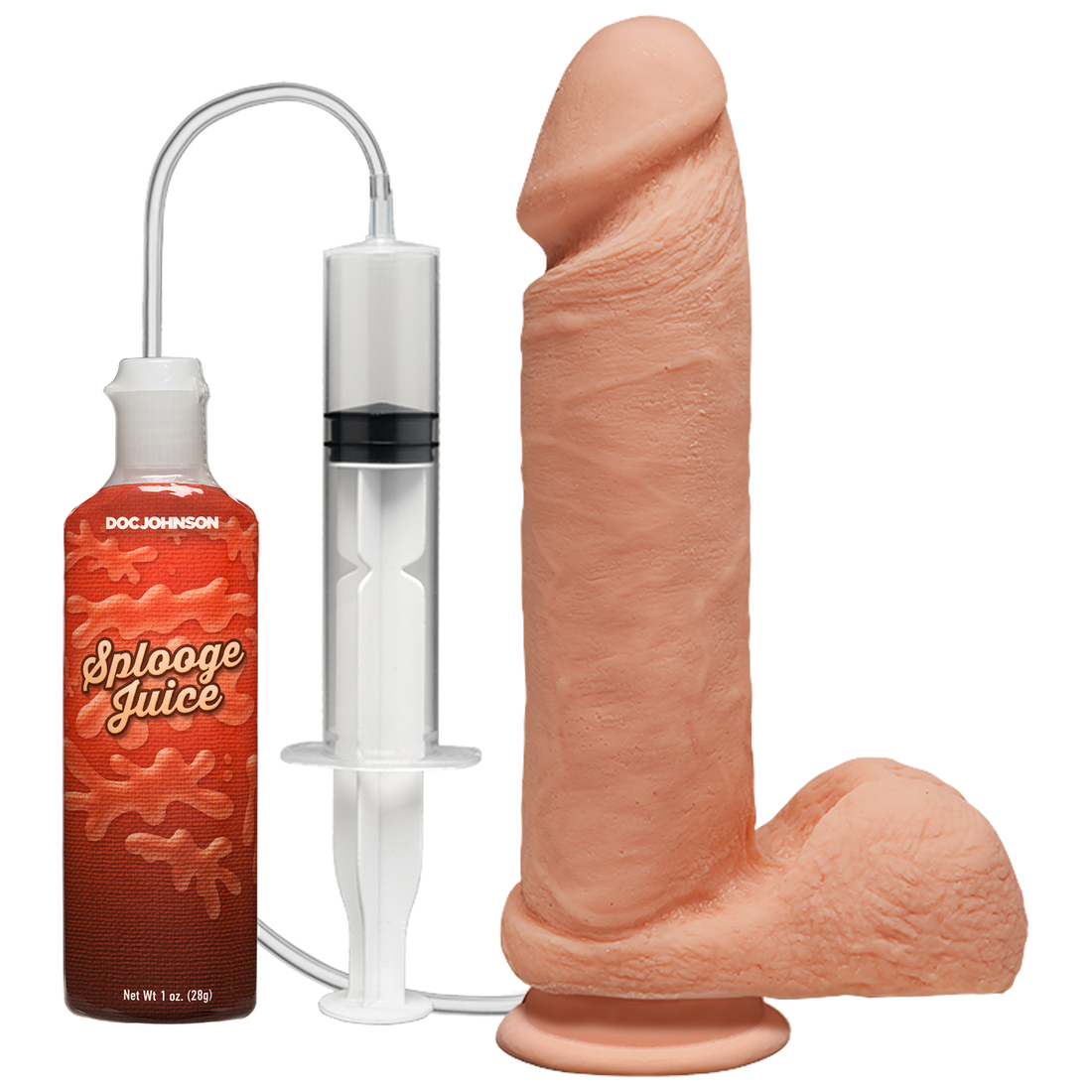 Perfect D Squirting ULTRASKYN 8 Inch With Balls - Vanilla