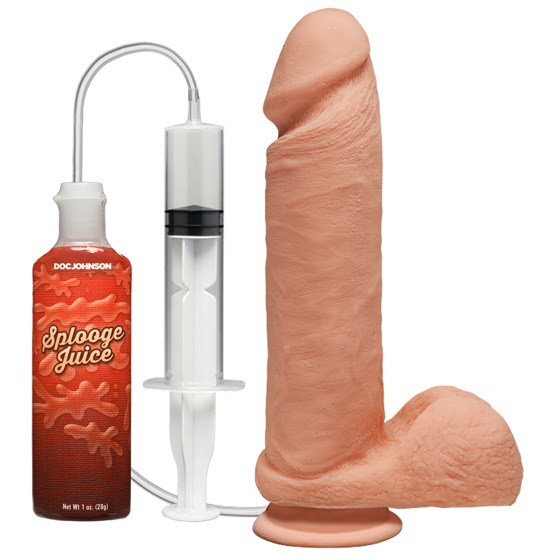 Perfect D Squirting ULTRASKYN 8 Inch With Balls - Vanilla