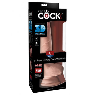 King Cock Plus 8" Triple Density Cock with Balls - Light