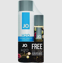 JO H2O Lubricant 4oz. with GWP Free Gelato White Chocolate Raspberry 1oz.