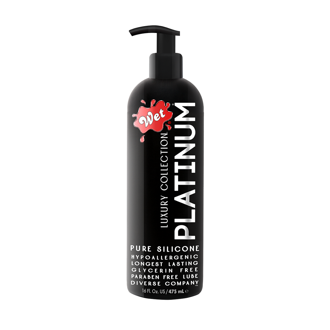 Wet Platinum Formula Silicone Lubricant - 16 oz, 475 ml