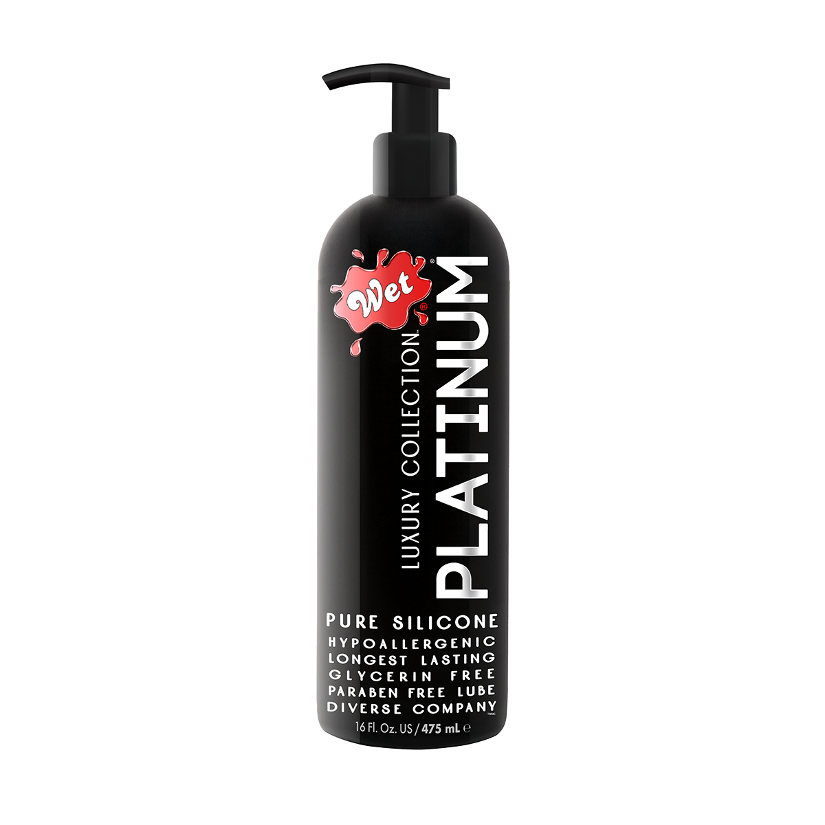 Wet Platinum Formula Silicone Lubricant - 16 oz, 475 ml