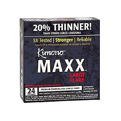 Kimono Maxx Large Flare Condoms - 24 Pack