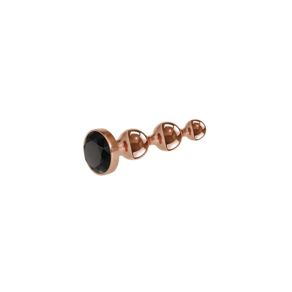 Butt Plug Gold Digger - Small, Rose Gold/Black