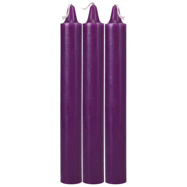Japanese Drip Candles - Set of 3, Purple