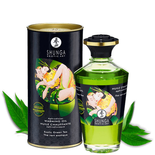 Aphrodisiac Warming Oils ORGANICA - Exotic Green Tea, 100 ml / 3.5 fl. oz.