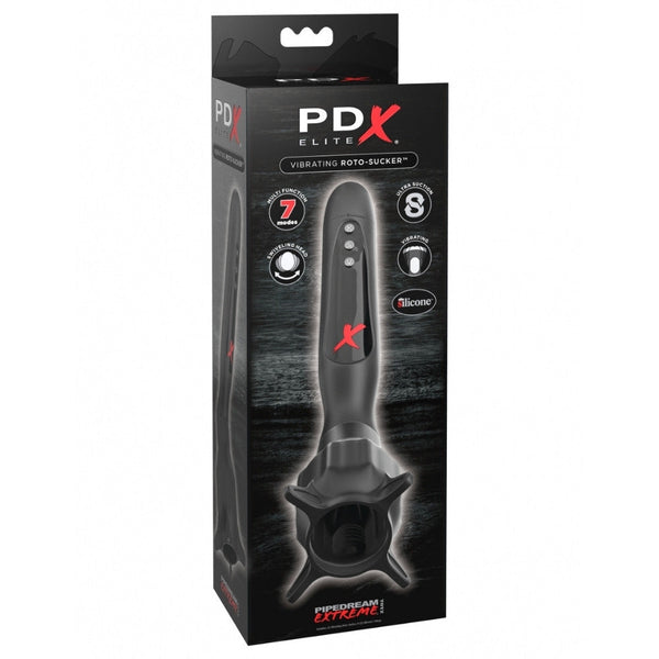 PDX Elite Vibrating Roto-Sucker - Black