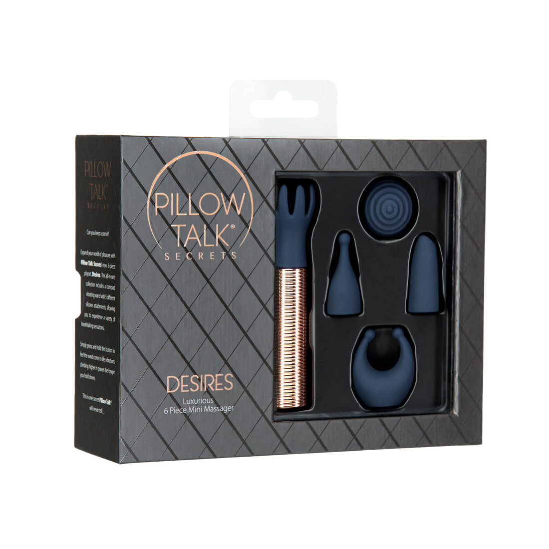 Pillow Talk® Secrets Desires 6-Piece Mini Massager Set - Navy