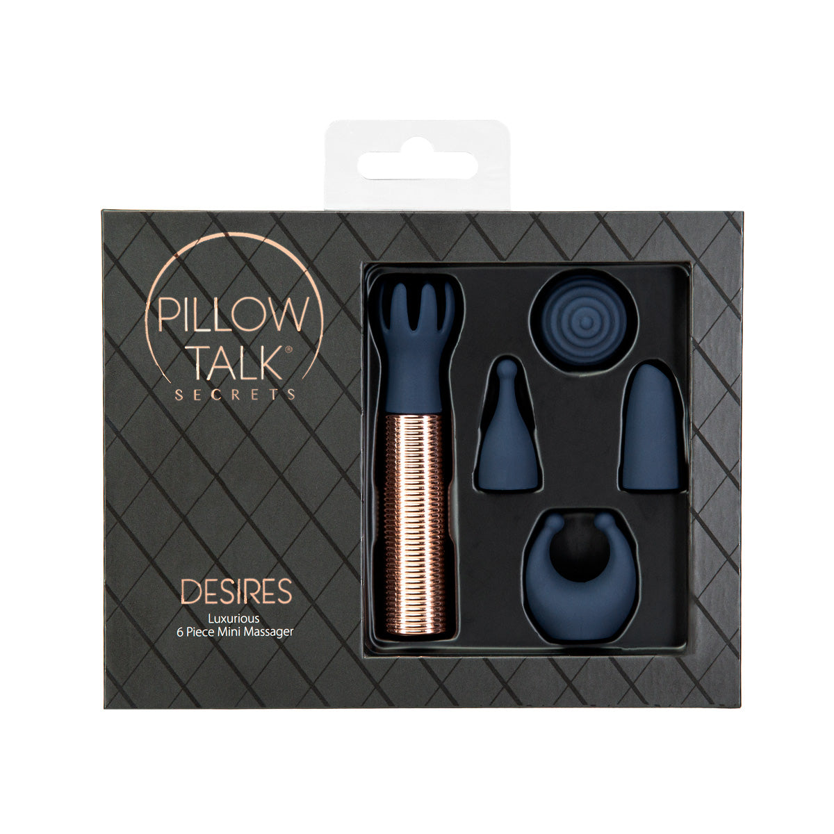 Pillow Talk® Secrets Desires 6-Piece Mini Massager Set - Navy