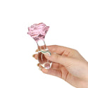 Rosy Luxurious Glass Anal Plug