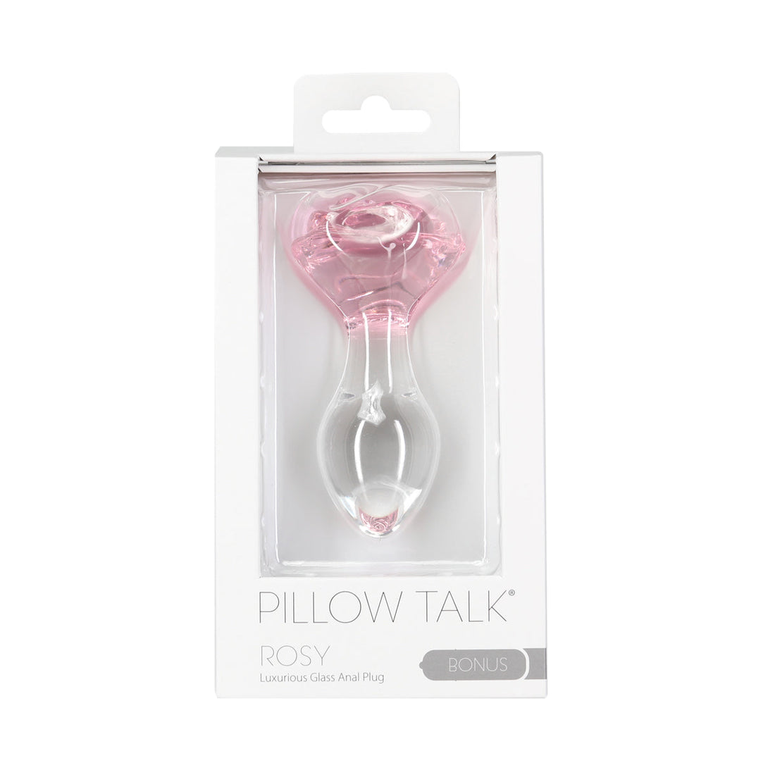 Pillow Talk - Rosy- Luxurious Glass Anal Plug