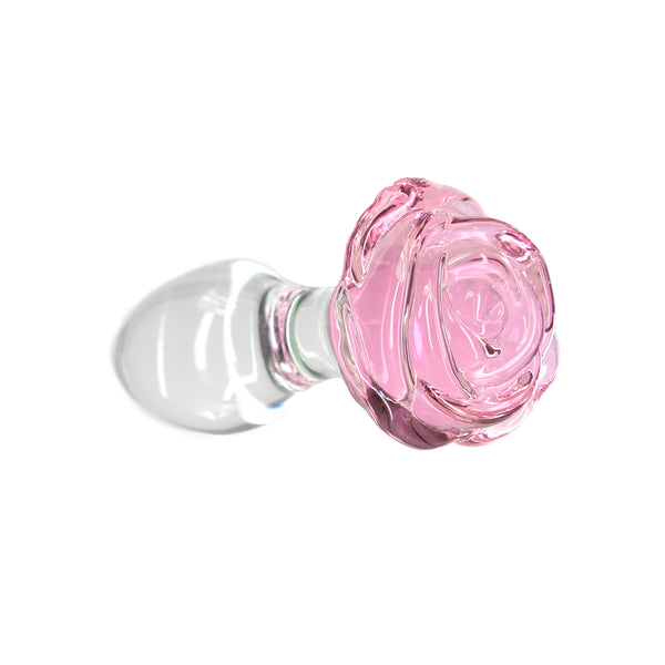 Rosy Luxurious Glass Anal Plug