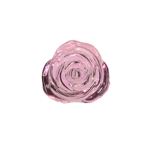 Rosy Luxurious Glass Anal Plug