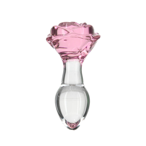 Rosy Luxurious Glass Anal Plug