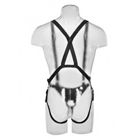 King Cock 10" Hollow Strap On Suspender System - Flesh