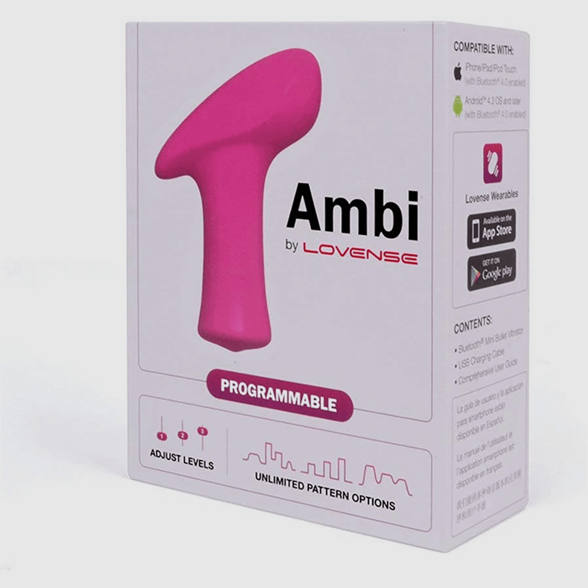 Lovense Ambi Bluetooth Bullet Vibrator - Pink