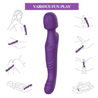 1- G Spot Clitoral Sucking Dual Vibrator - Purple