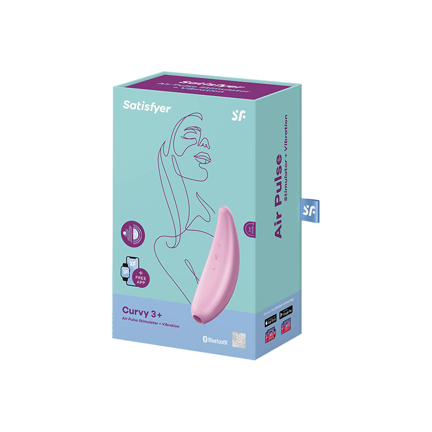 Satisfyer Curvy 3+ Air Pulse Stimulator - Pink