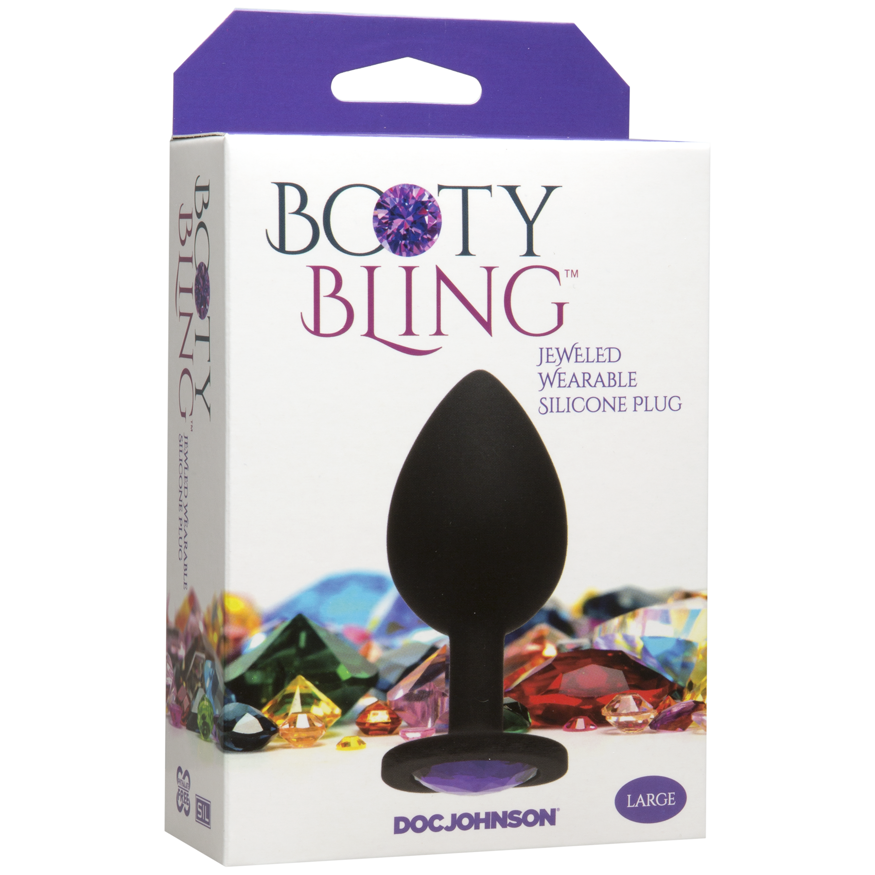 Booty Bling Plug - Purple, Large