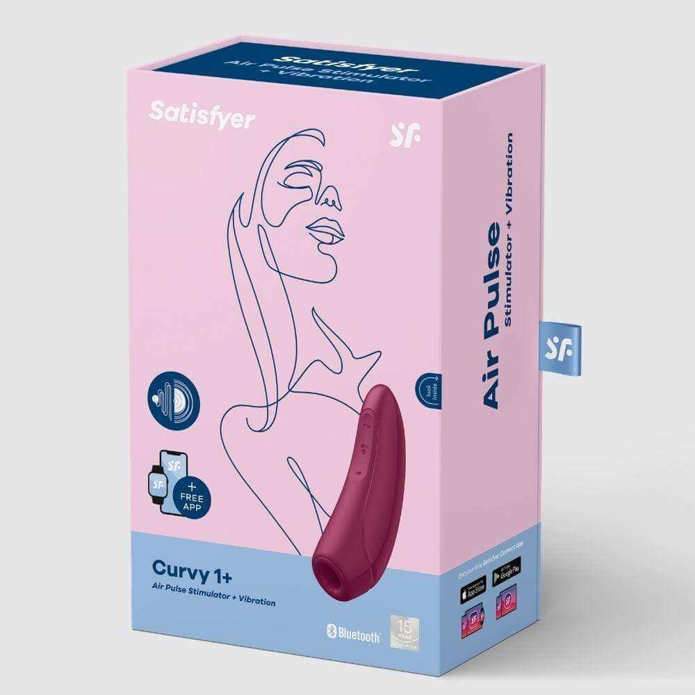 Satisfyer Curvy 1+ Air Pulse Stimulator - Rose Red