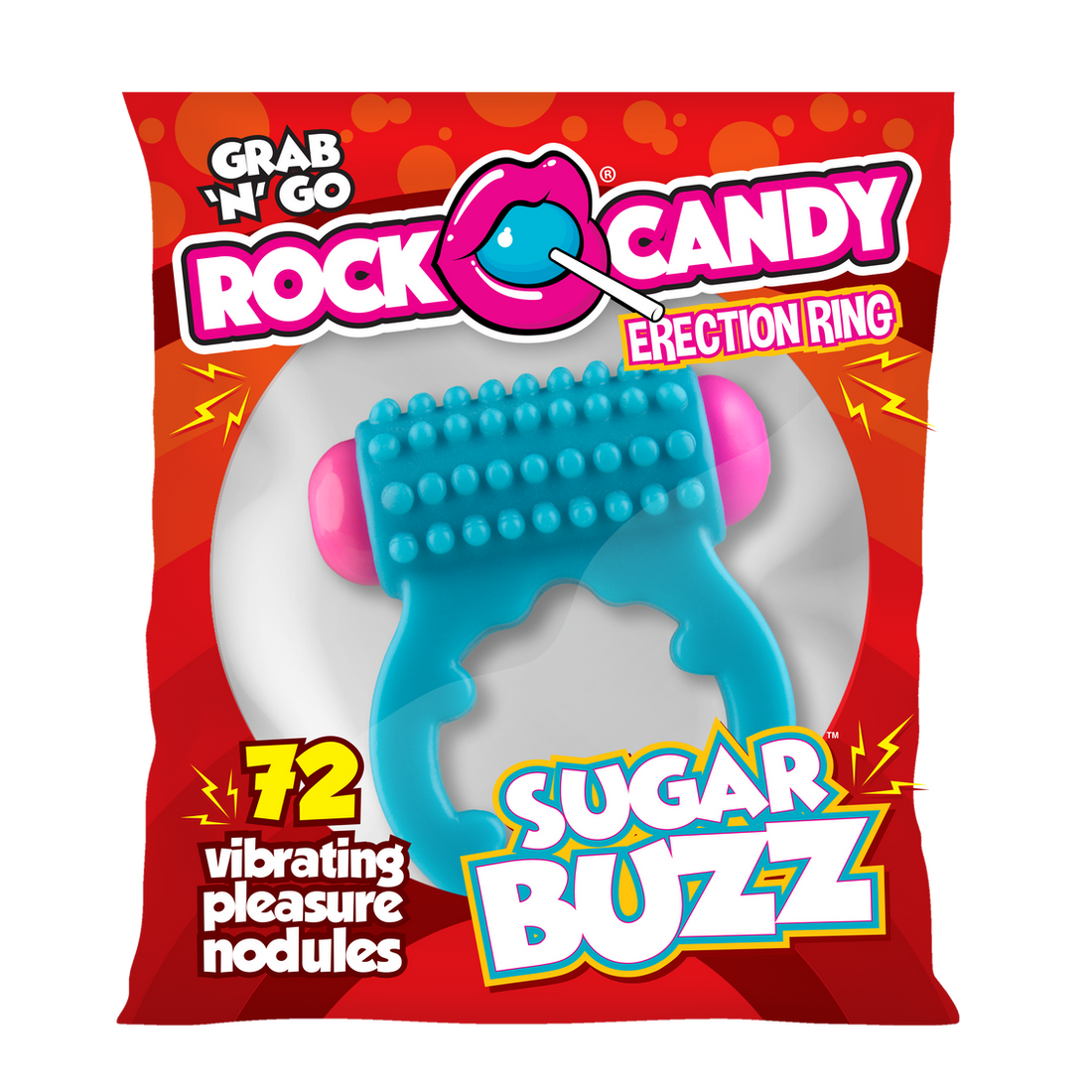 Sugar Buzz Vibrating Cock Ring - Blue