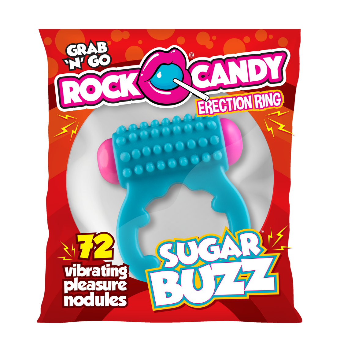 Sugar Buzz Vibrating Cock Ring - Blue