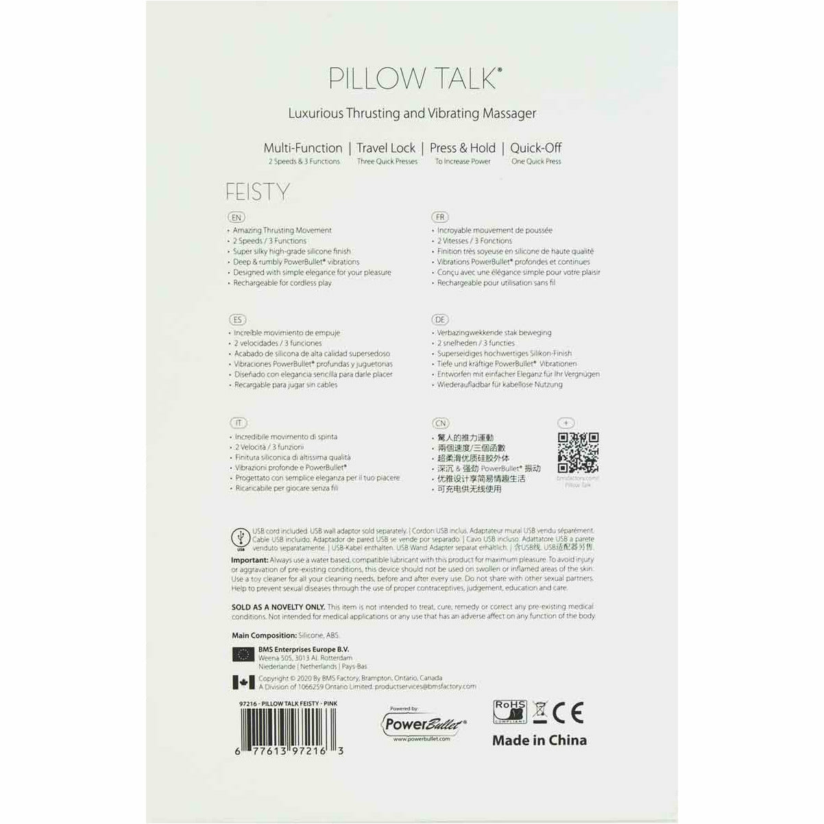 Pillow Talk Feisty - Thrusting Vibrator - Teal