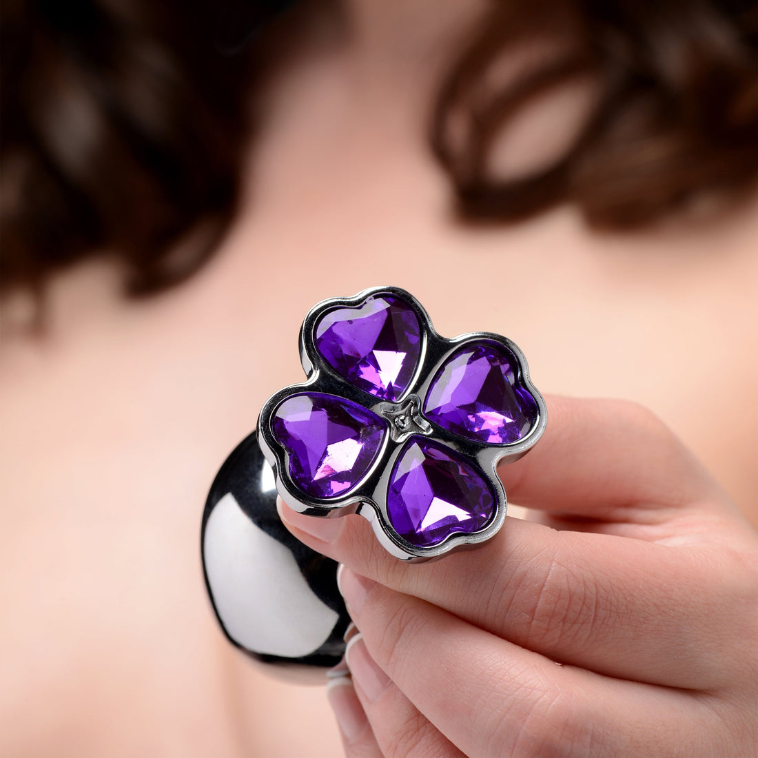 Violet Flower Gem Anal Plug Set