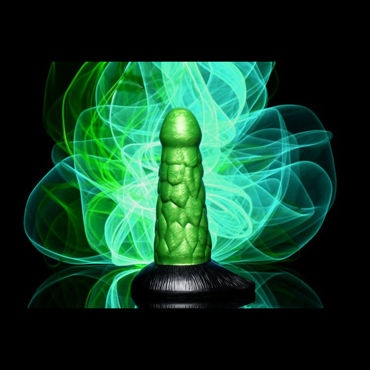 Radioactive Reptile Thick Scaly Silicone Dildo