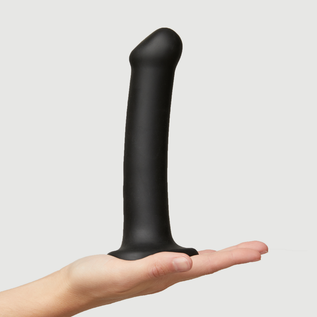 Semi-Realistic Dual Density Bendable Dildo - Black