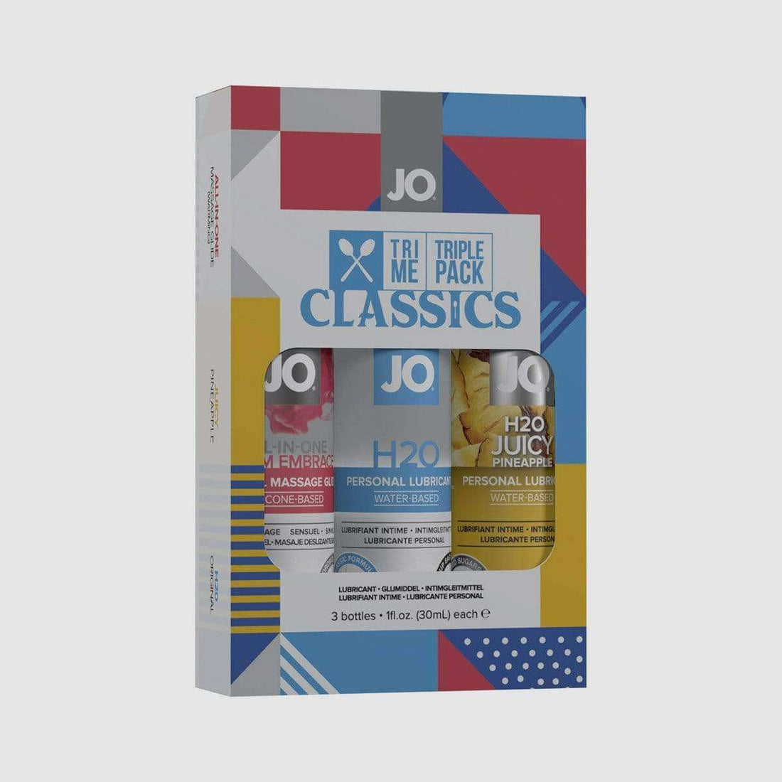 JO Tri Me Triple Water-Based Personal Lubricants Pack - Classics