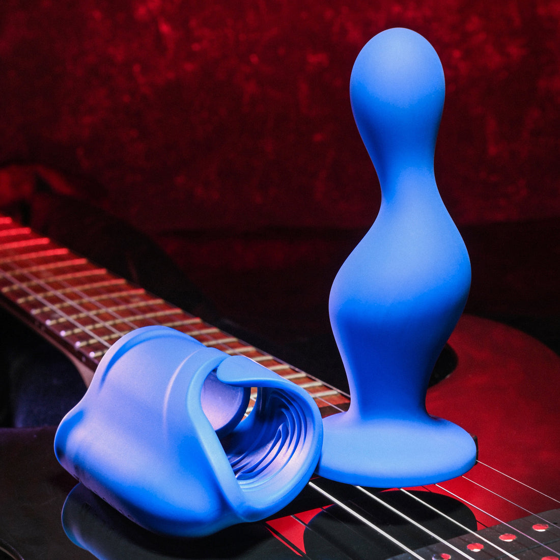 Ins & Outs Silicone Dildo & Stroker Kit - Blue