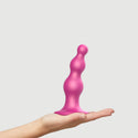 StrapOnMe Dildo Plug Beads - Metallic Raspberry Pink, L