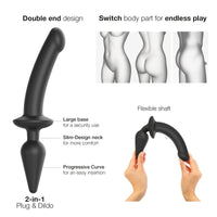 StrapOnMe Switch Plug-in Dildo - Black, L