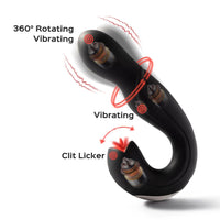 JOI PRO Remote Control Rotating Head G-spot Vibrator & Clit Licker