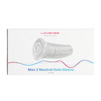 Lovense Max 2 Neutral Hole Sleeve - Clear