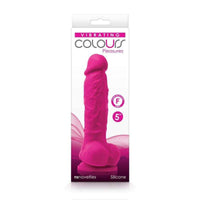 Colours Pleasures Vibrating 5" Silicone Dildo - Pink