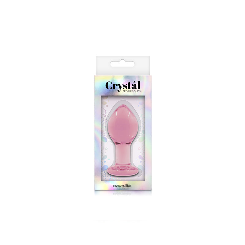Crystal Glass Butt Plug - Large, Pink Crystal Glass Butt Plug - Large, Pink